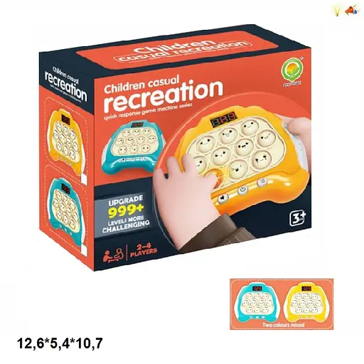 Гра з силіконовими бульбашками, екран, музика, світло, 12.6x5.4x10.7 см, 1206-7