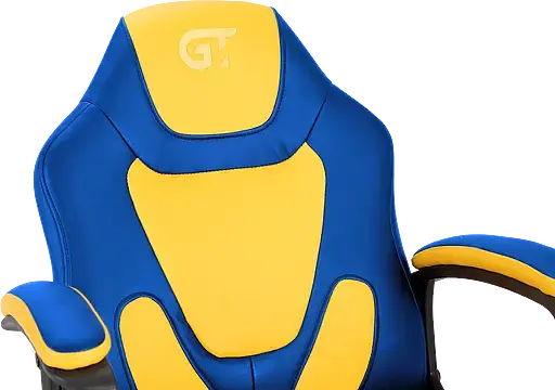 Геймерское детское кресло GT Racer синее с желтым (X-1414 Blue/Yellow) - фото 6