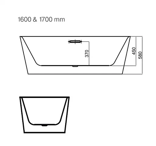 Ванна Dusel DU103 170x80x58 Білий - фото 5
