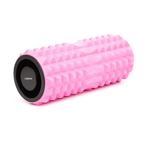 Масажний ролик Cornix EVA 33 x 14 см (валик, ролер) XR-0339 Pink - фото 2