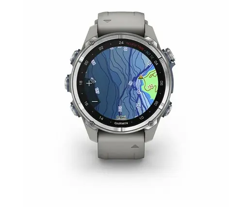 Смарт-годинник Garmin Descent Mk3 43 mm Stainless Steel with Fog Gray Silicone Band (010-02753-04/03) - фото 6