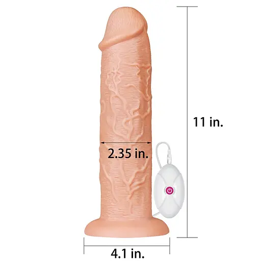 Реалістичний вібратор Lovetoy 28 см тілесний - фото 13