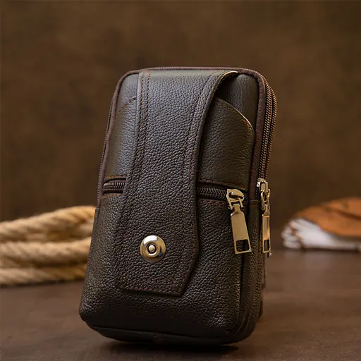 Кожаная сумка мужская Vintage 11х17,5х3,5 см sum0013967 - фото 5