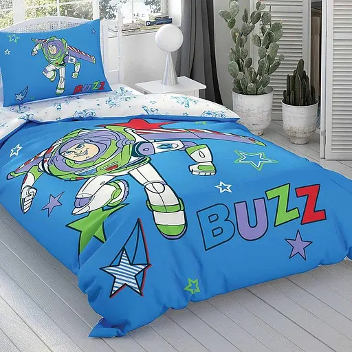 Комплект постільної білизни TAC Disney Toy Story Buzz Полуторний Різнокольоровий 000229561