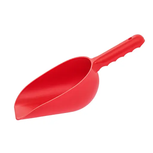 Совок большой пластиковый для сахара, специй и сыпучих продуктов с отверстием для подвешивания 28х11.6х6.5 см, Kitchette Красный 86936 - фото 2