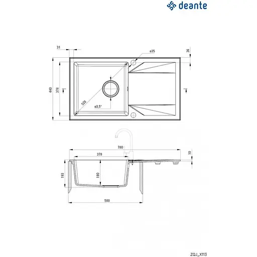 Кухонна мийка Deante Evora ZQJ 7113 - фото 5