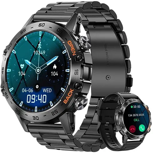 Смарт-часы Uwatch Smart Delta K52 Black 2 ремешки (3138) - фото 2