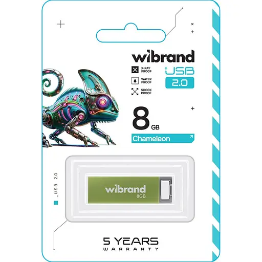 Flash Wibrand USB 2.0 Chameleon 8Gb Light green - фото 2