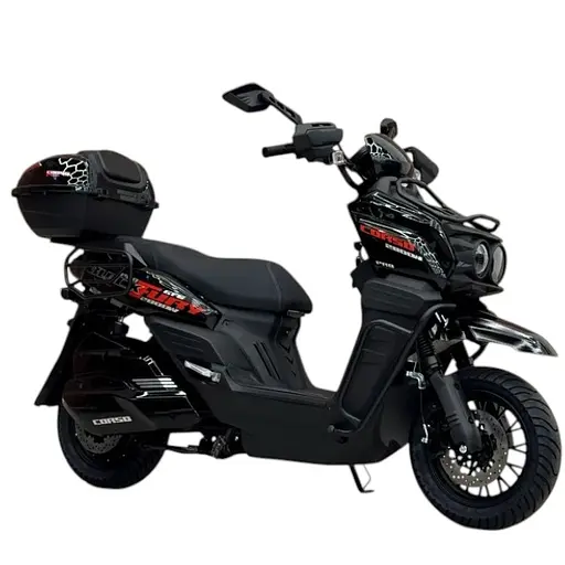 Электроскутер Двухместный Corso BlackFury (2800W, 72V/42Ah) Литий-железо-фосфатный аккумулятор Черный - фото 2