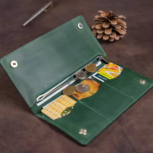 Кожаный портмоне Shvigel 19х9.5х1 см acs0016043 - фото 8