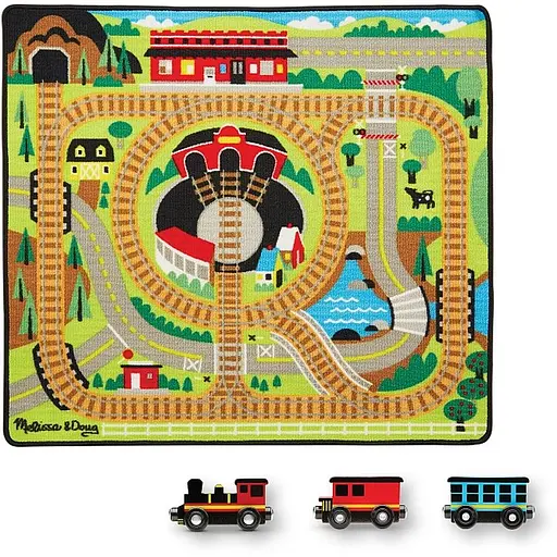 Килимок ігровий Melissa & Doug Залізниця з паровозиками (MD19554)