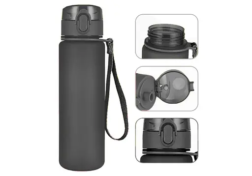 Пляшка для води EasyFit AquaFlow 800 мл (чорна) (EF-7004-BK) - фото 2