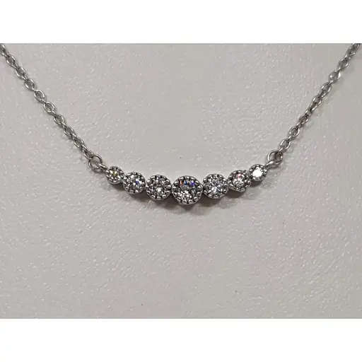 Срібне кольє Діама з фіанітами. Артикул 51011939095 - фото 2