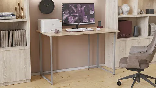 Компьютерный стол Ferrum-decor Ханна 75x100x70 серый ДСП Дуб Сан-Марино 16мм (FRD-101424) - фото 7