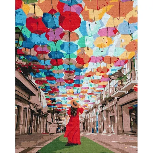 Картина по номерам Аллея зонтиков Brushme 40x50 см разноцветная 000276839