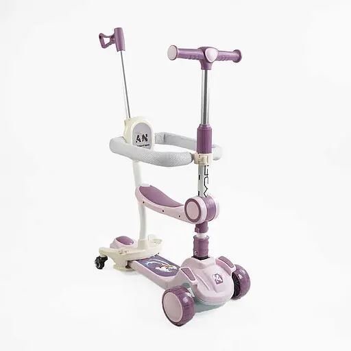 Самокат 5в1 Skyper, колеса PU 125x40 мм зі світлом українська озвучка, бампер GH-31692