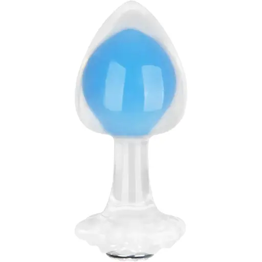 Анальна пробка Lovetoy Gemoria 11.3 см (блакитна)