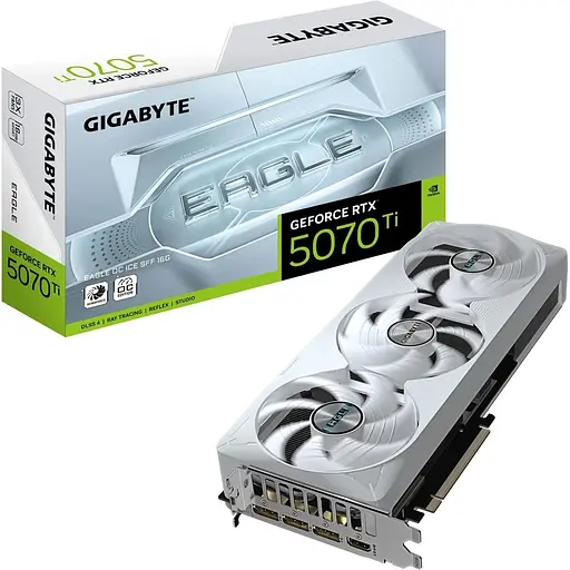 Видеокарта Gigabyte GeForce RTX 5070 Ti EAGLE ICE SFF OC 16G (GV-N507TEAGLEOC ICE-16GD) UA [129419]
