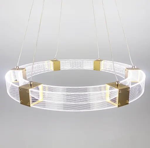 Люстра Round Dome у золотому каркасі Line.F Діаметр 60см - фото 5