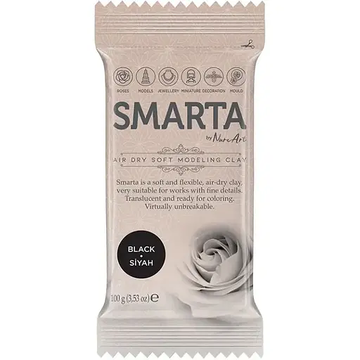 Пластика самозастигаюча Smarta Чорна 100 г - фото 1
