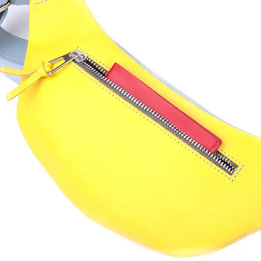 Кожаная сумка-бананка Grande Pelle 30х13х7 см sum0021002 - фото 6