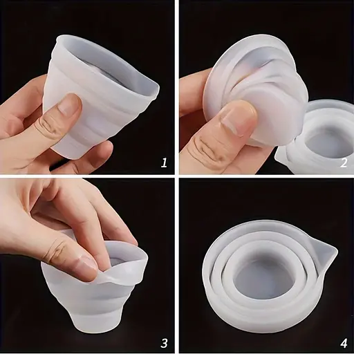 Силіконовий розкладний мірний стакан 250 мл з носиком та градуюванням вимірювальна склянка, Kitchen Master Прозорий 87385 - фото 10