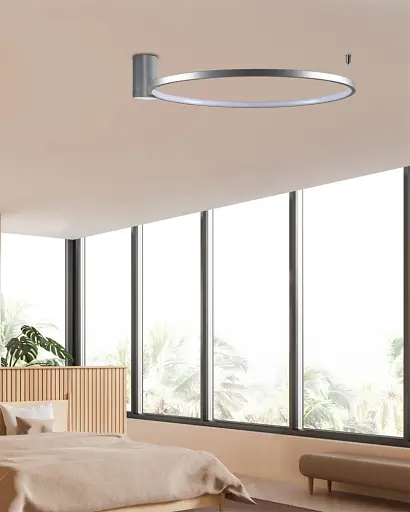 Люстра Goldlux 329998 Noemi LED 1x20W 4000K 2600Lm IP20 никелева - фото 2