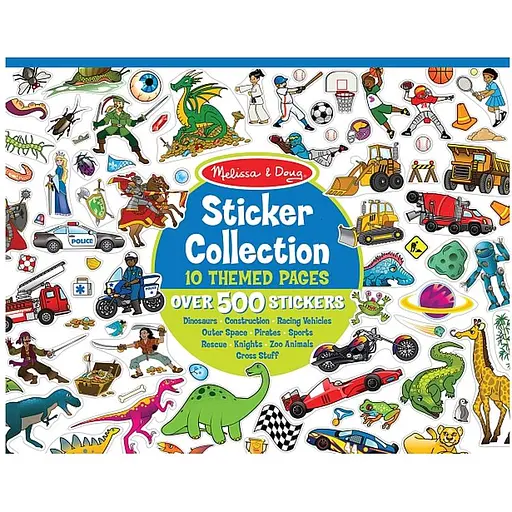 Набор наклеек Melissa & Doug 500 шт. голубой (MD4246)     - фото 2