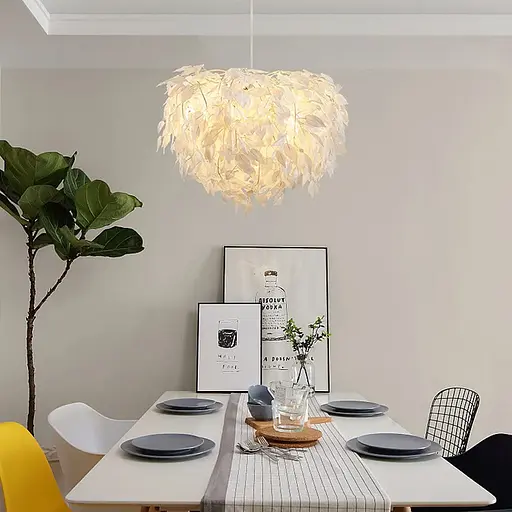 Підвісний білий світильник TRIO у флористичних мотивах d110 см Line.F MJ 185-110 - фото 7