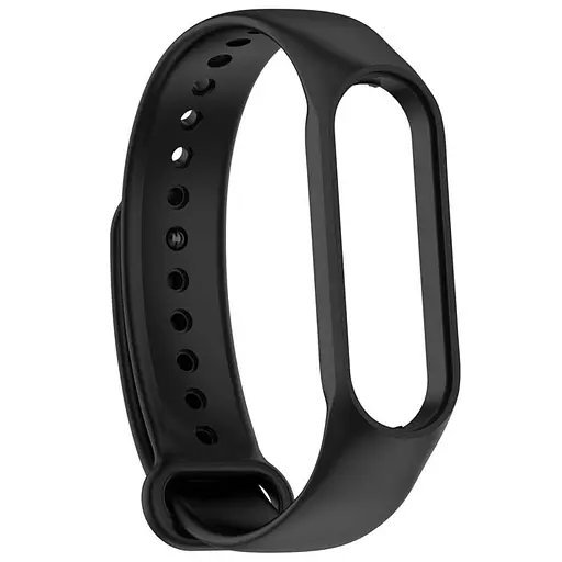 Силиконовый ремешок для Xiaomi Mi Band 7/6/5 Черный/Black - фото 4