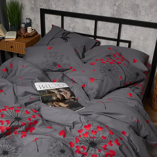 Комплект постільної білизни Moon&Star Бязь Gold Люкс Dandelion Lov King Size 220x240 наволочки 2х70х70 - фото 6