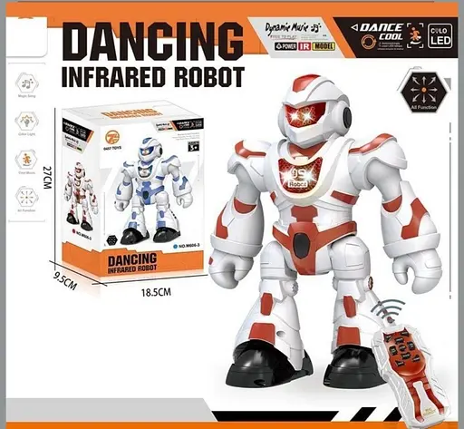 Радиоуправляемый детский робот 606-3 интерактивная игрушка с музыкальными и танцевальными возможностями Красный - фото 5