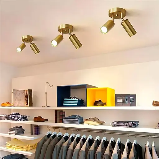 Світильнк 2 в 1 в корпусі кольору латунь Line.F Кількість ламп 3 - фото 6