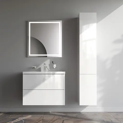 Тумба з умивальником AM.PM Gem підвісна 75 см білий MGA-FHX07522WG-WCC0752WG Білий - фото 5