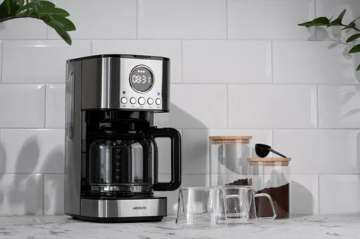 ARDESTO Кофеварка капельная Steel Collection FCM-D3200, 1,5 л, молотый кофе, серебристая - фото 2