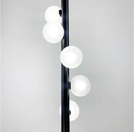 Подвес с 5 миниатюрными плафонами в черном корпусе 80 см | Line F | Арт. SGJ3-800V BK - фото 5