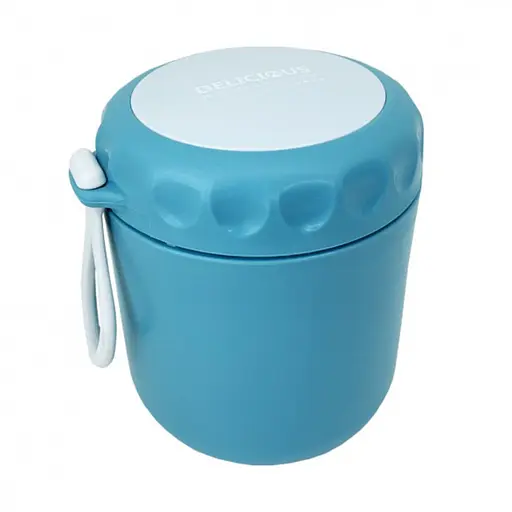 Ланчбокс с ложкой Mega Zayka MGZ-0122(Blue) 430 мл - фото 1