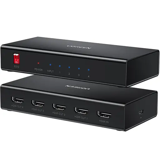 HDMI-сплиттер разветвитель на 4 порта Ugreen CM570 1 to 4 Out HDMI 2.0 - фото 2