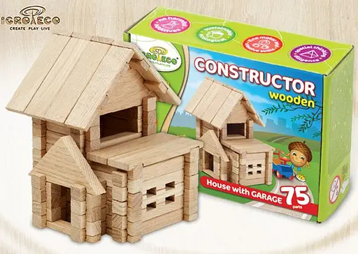 Конструктор дерев’яний Ігротеко Будиночок з гаражом - фото 2