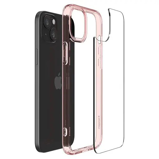 Противоударный прозрачный чехол Spigen Ultra Hybrid для iPhone 15 Rose Crystal ACS06795 - фото 7