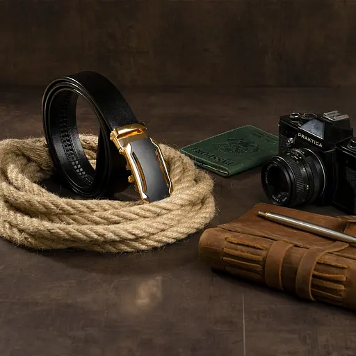 Ремінь шкіряний Vintage чоловічий 115х3,4 см acs0014835 - фото 5