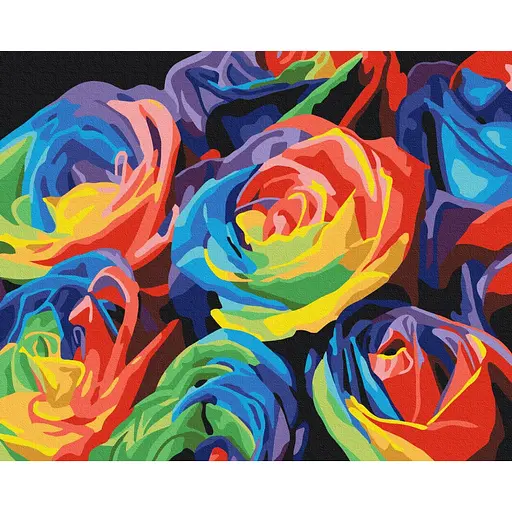 Картина за номерами Райдужні троянди Brushme 40x50 см кольорова 000277119