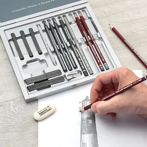 Набір для графіки Cretacolor Silver Box 17шт  - фото 4