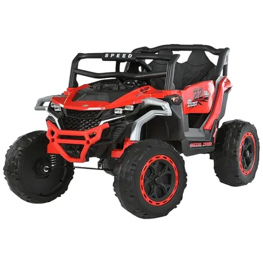 Електромобіль дитячий Bambi Джип Racer M 6141EBLR-3 червоний 2×25W 12V шкіряне сидіння EVA пульт Bluetooth