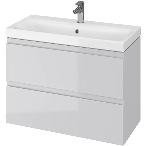 Тумба з умивальником Cersanit Moduo 80x38 Сірий - фото 1