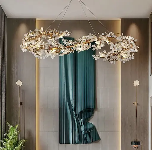 Подвесной удлиненный светильник Calathea | Ст. MD 6009-L1200 GD Line F - фото 7