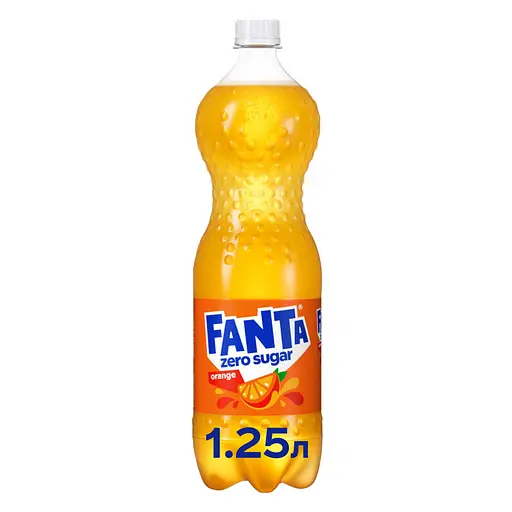 Напиток сокосодержащий Fanta Orange Zero Sugar 1.25 л (950049) - фото 2