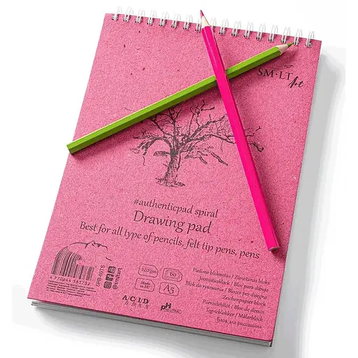 Альбом для рисунка на спирали SM-LT Art Authentic 120г/м2 60л - фото 3