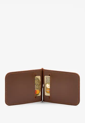 Зажим для денег светло-коричневый - фото 3