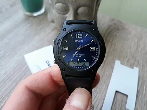 Стильні чоловічі наручні годинники Casio оригінал Японія Collection AW-49HE-2AVEG з полімерним ремінцем - фото 5